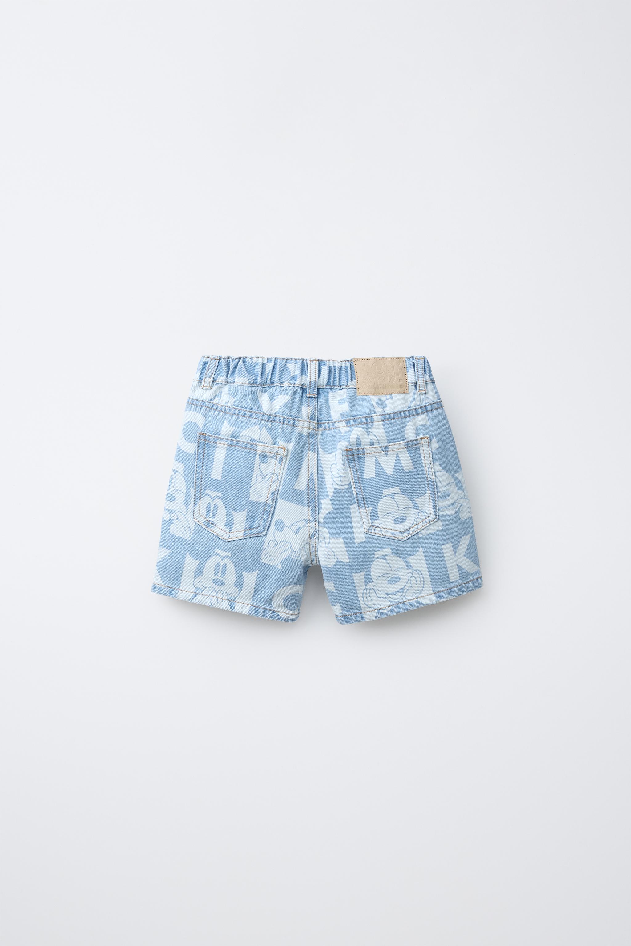 SHORT EN DENIM DAMIER MICKEY MOUSE © DISNEY